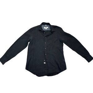 Joseph Abboud Men's Black 100% Linen Button Down Shirt Size M